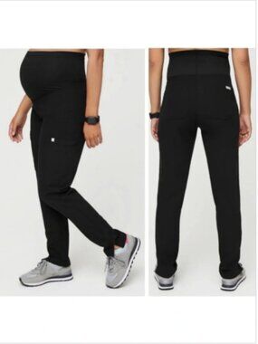 Like New! FIGS Yola Maternity Scrub Pants Black in Size S/P